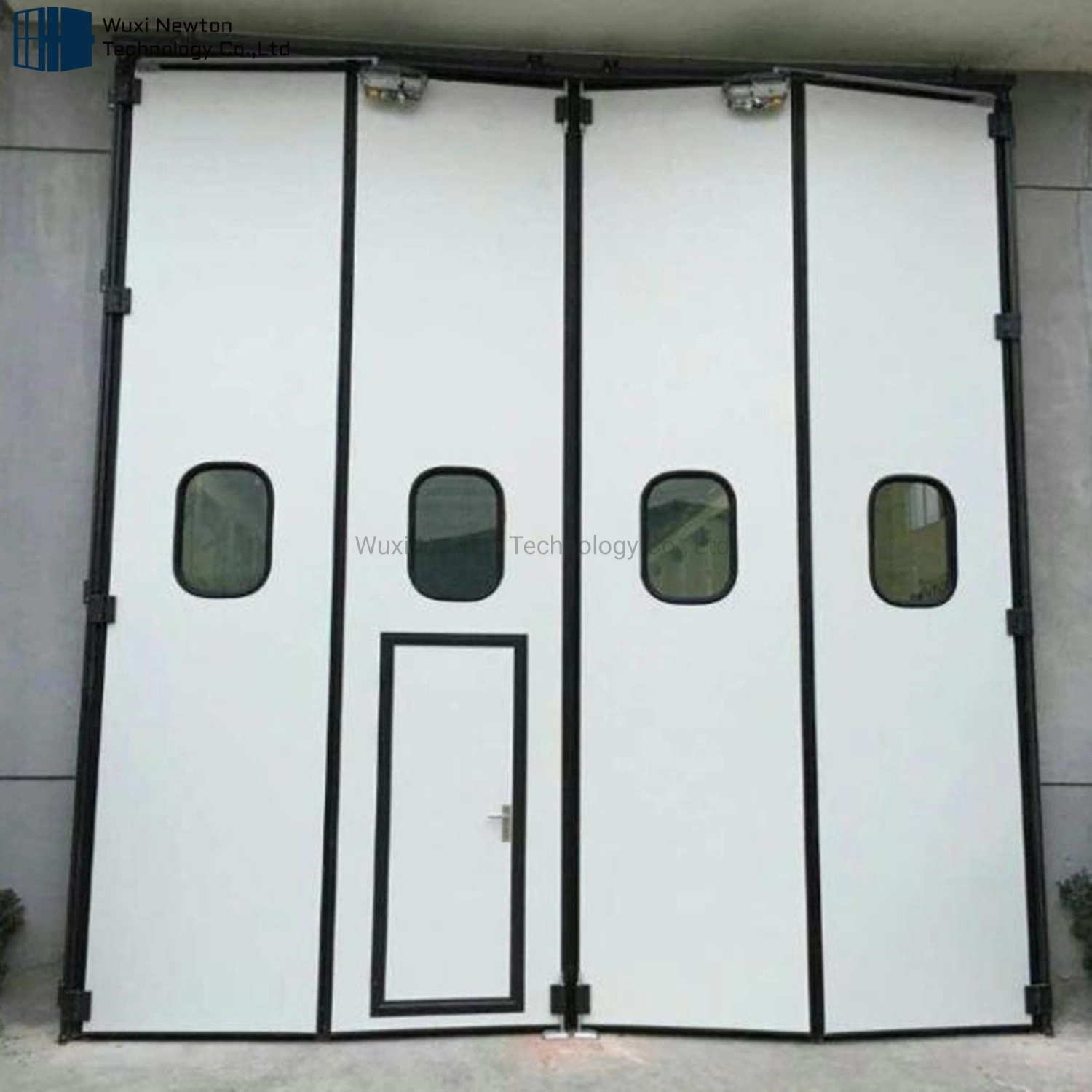 Puerta plegable industrial de aluminio con acordeón automático de seguridad comercial