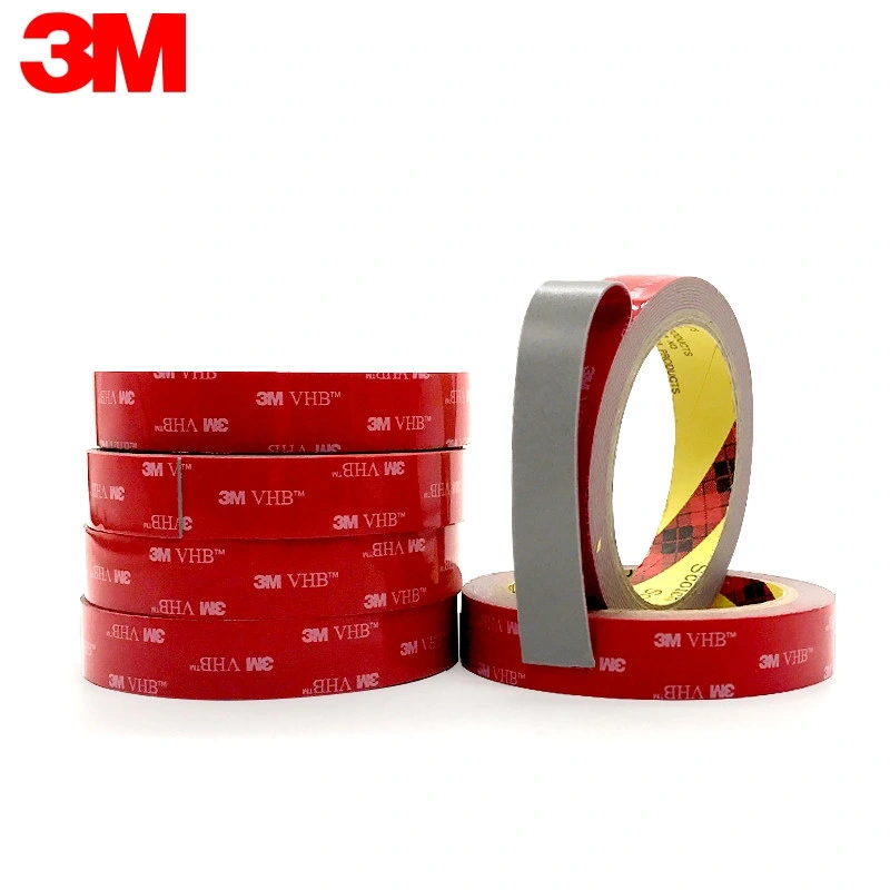 Car Double Sided Tape 3m 5608 Gray Black Strong Acrylic Foam Tape 0.8mm Thickness 3m Double Face Adhesive Wall Decoration