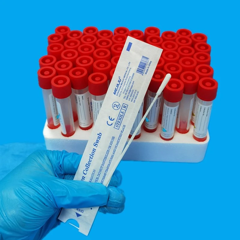 HD5 desechables, recolección de muestras de afelpada Nasal prueba oral de la nasofaringe de toma de muestras médicas hisopo estéril Stick