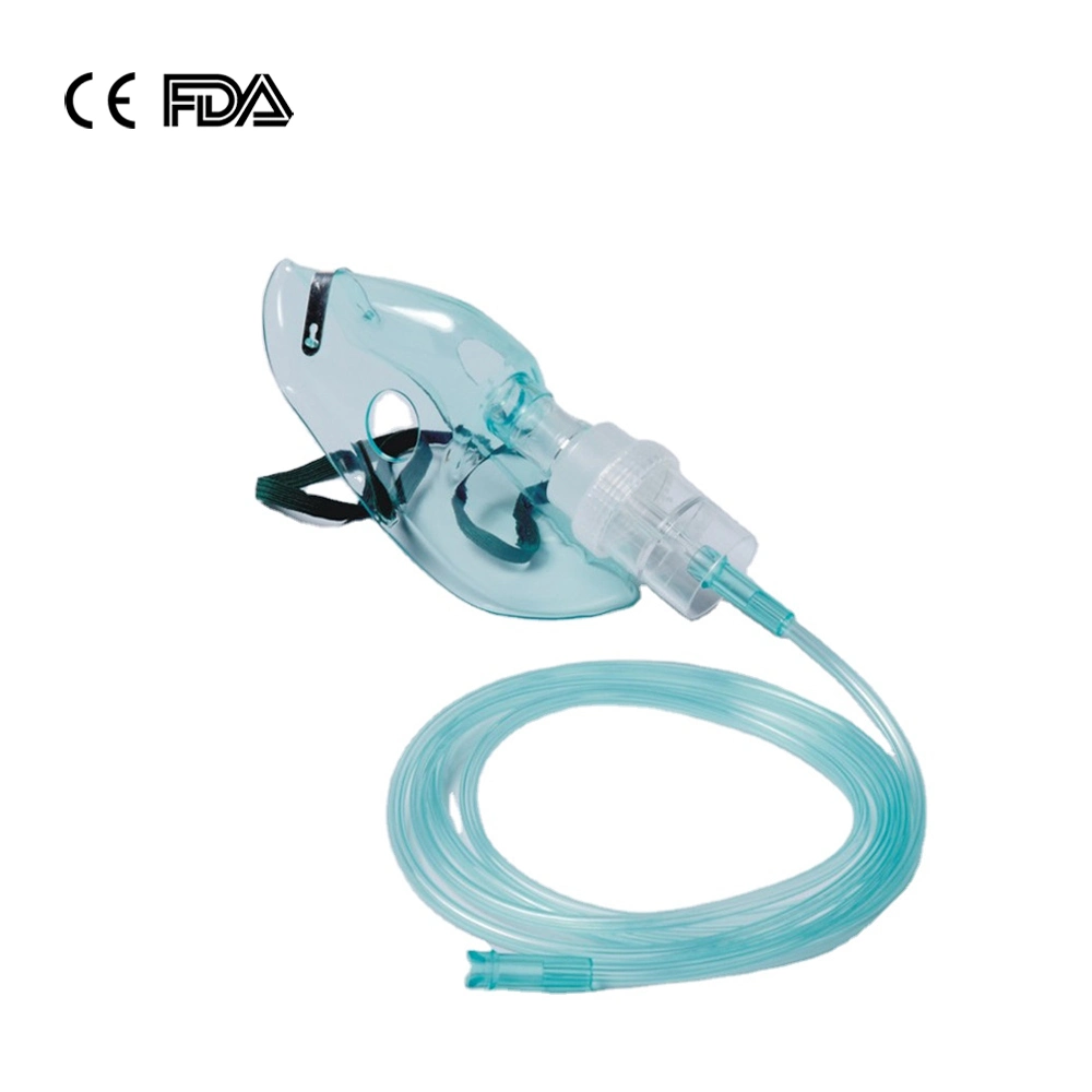 Kit de mascarilla desechable para nebulizador de oxígeno quirúrgico con tubo para adultos, pediátricos, niños, niños para uso doméstico Verde