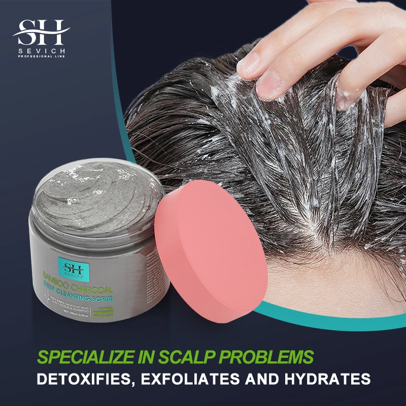 Sevich Deep-Cleansing Bamboo Charcoal Scalp Scrubber Treatment Hair Scrub for Hair