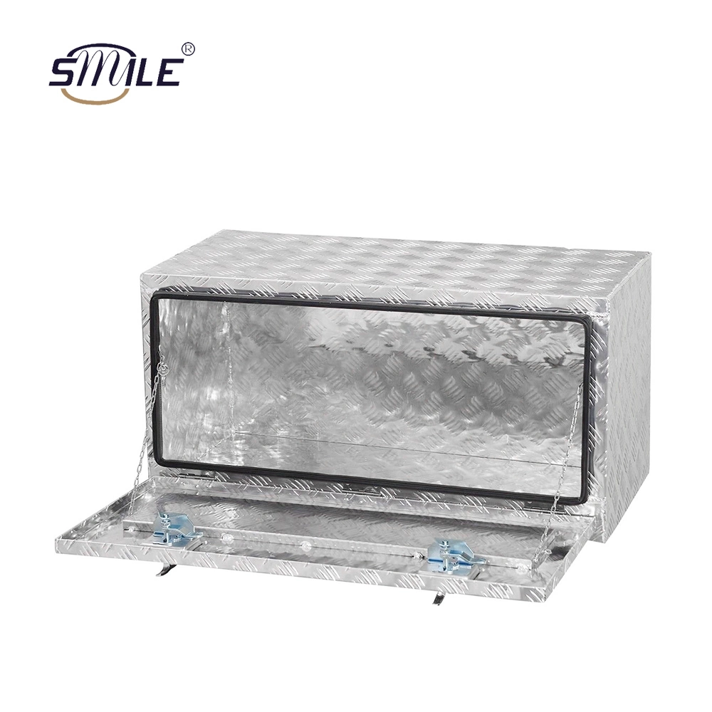 Smile Checker Plate Aluminum Trailer Truck Pickup Underbody Underbed Tongue Black Pickup Aluminum Panels Truck Tool Box