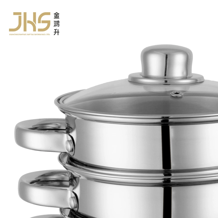 Kitchen Cookware Stainless Steel 2 Layer Cooking Food Steamer Cooking Couscous Pot