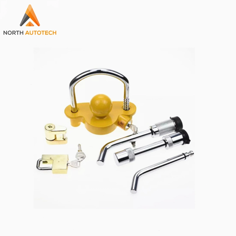 High quality/High cost performance  Strong Security Adjustable Trailer Lock Heavy-Duty Steel Ball Tow Universal Hitch Coupler Trailer Lock with 2 Keys