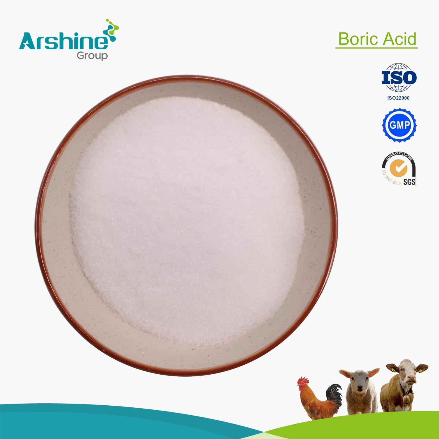Pharmaceutique et chimique intermédiaire pharmaceutique poudre brute SAE10043-35-3 l'acide borique