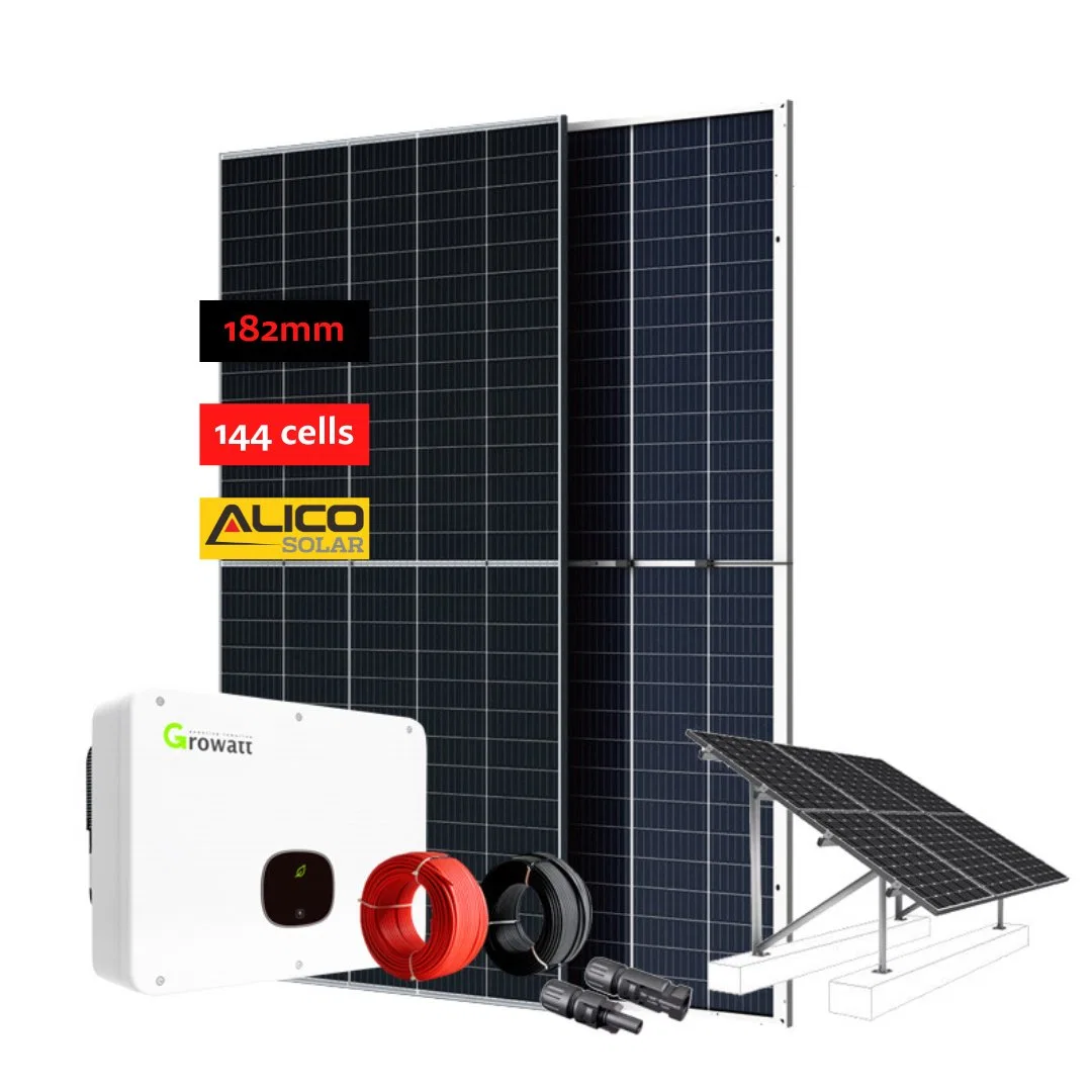 Alicosolar PV para venda por painel de energia fotovoltaica 5Kw Mini 6 kw 8 kw 10kw 12kw 15kw 20kw na grade completa amarrado Painel Solar Portátil de iluminação doméstica