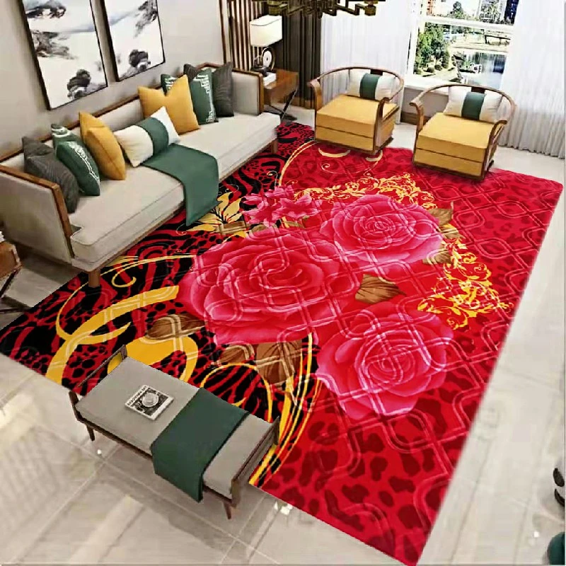 Top Quality Wholesale Thicker Sponge Flower Design Super Mink Carpet and Rug Islamic Area Muslim Carpets