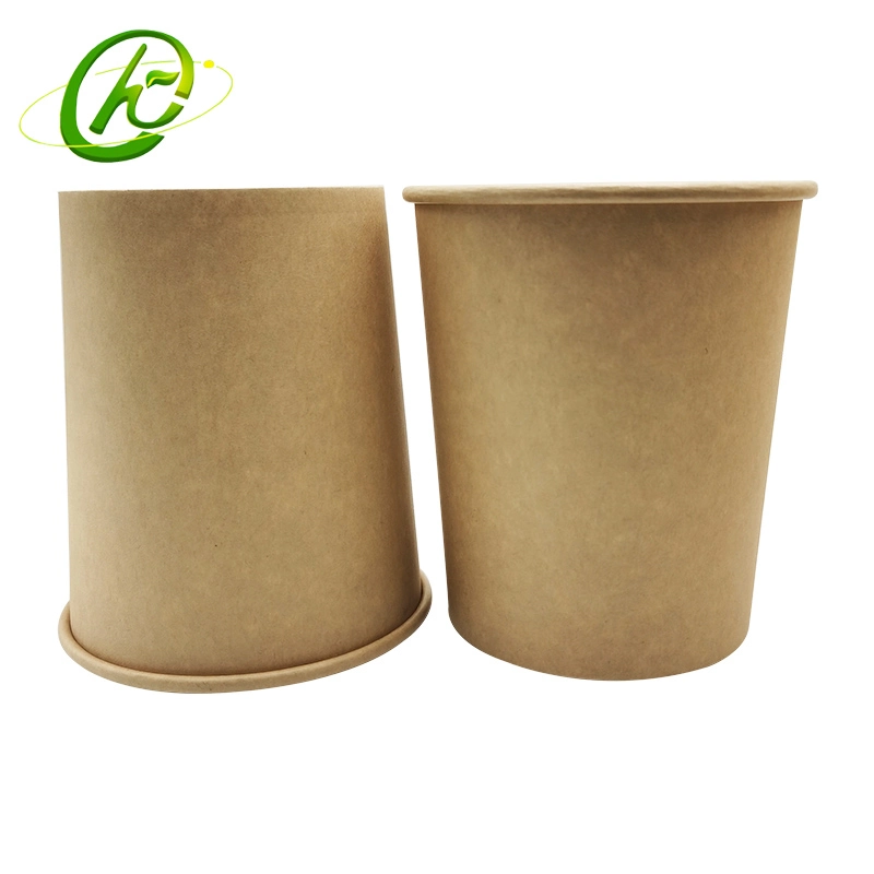 Factory Price Disposable 32oz Kraft Paper Soups Snacks Bowl Take Away Packaging Paper Bucket with Lids Can Be Customized