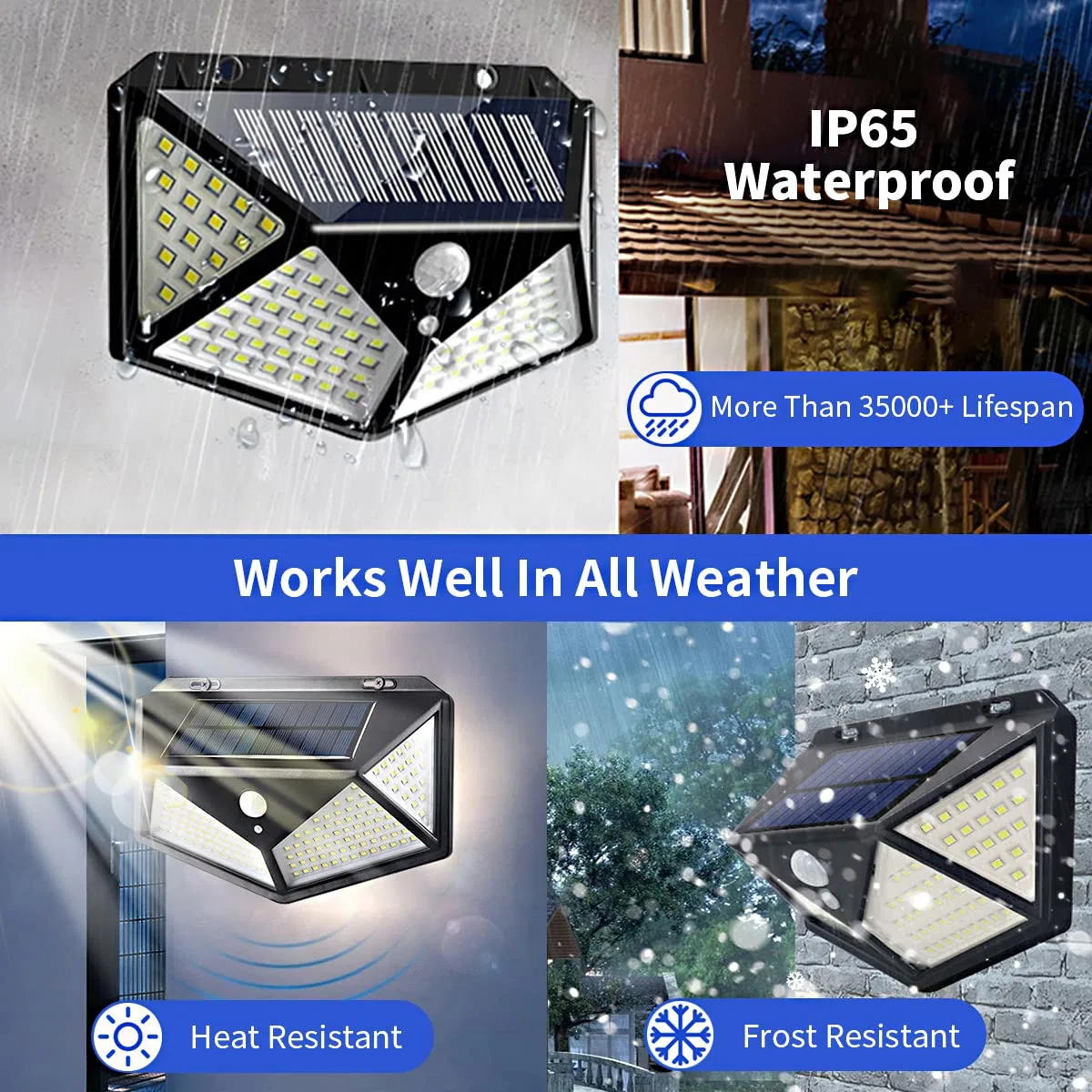 LED Solar Power Light Motion Sensor Outdoor Garden Wall Lamp