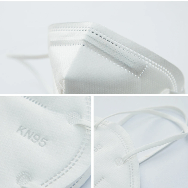 White in Stock KN95 Masks Non-Woven Disposable Folding Face Mask Fabric Dustproof Windproof Respirator for Outdoor