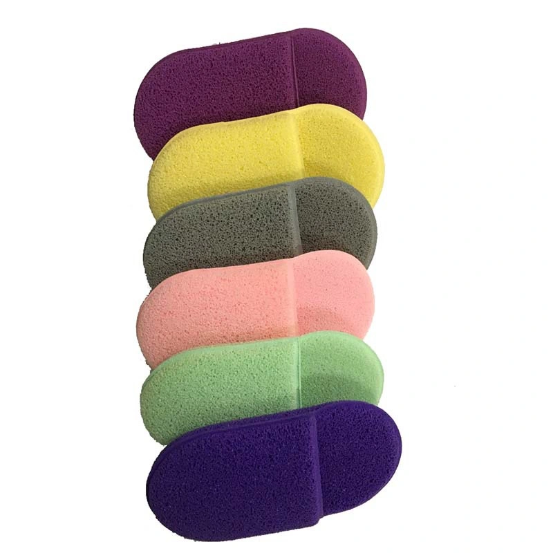 Mini reutilizable dedo Cojín de aire Puff Multicolor removedor de Maquillaje Cuidado de piel ecológica la esponja de limpieza Limpieza de cara Pad para mujer