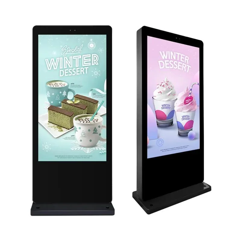شاشة LCD للإعلان لعرض الإعلانات الرقمية في الأماكن المغلقة مع جهاز عرض Smart TV مع فيديو