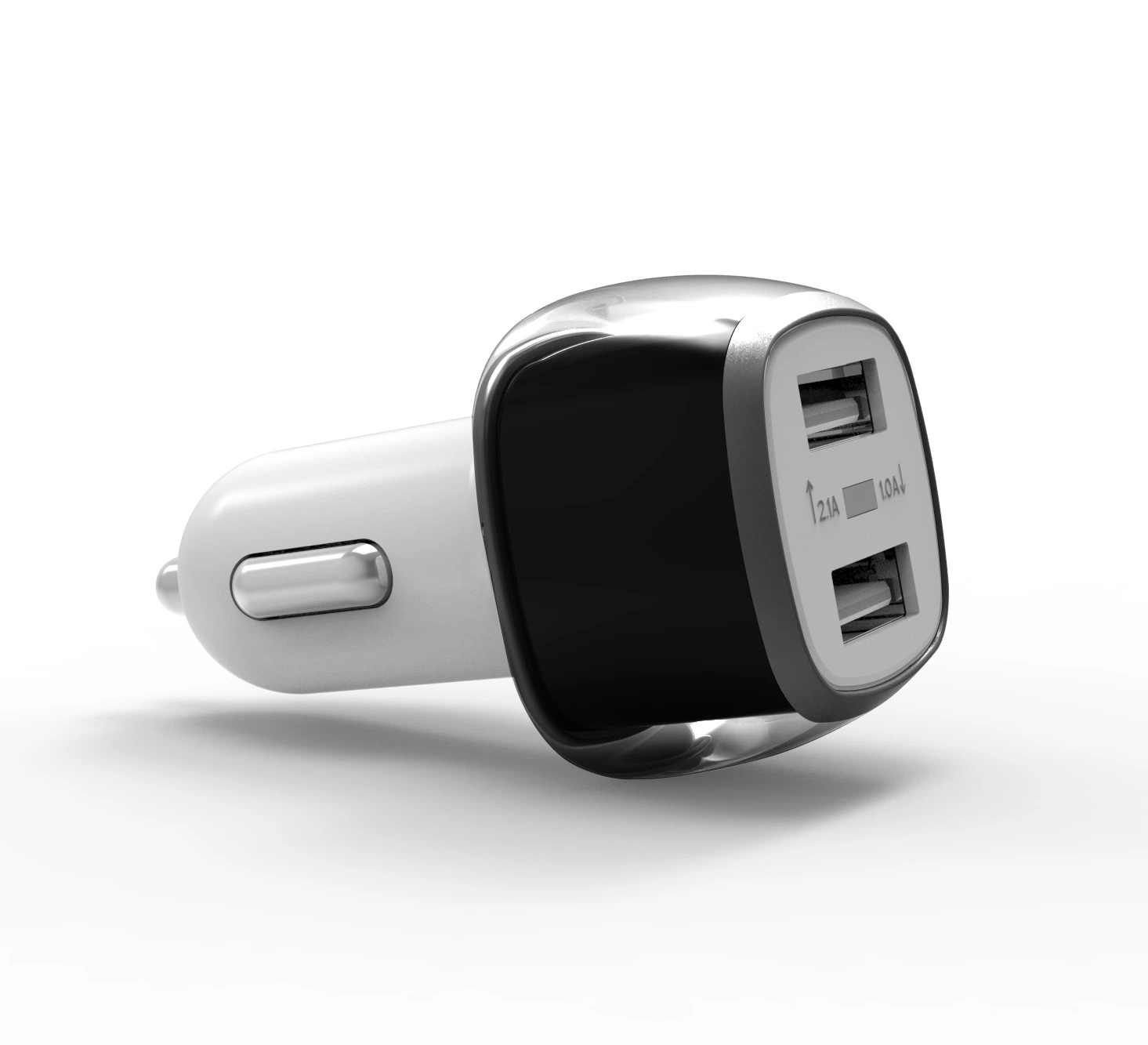 Adaptador de cargador USB personalizado para coche puertos dobles Cargador de carga rápida