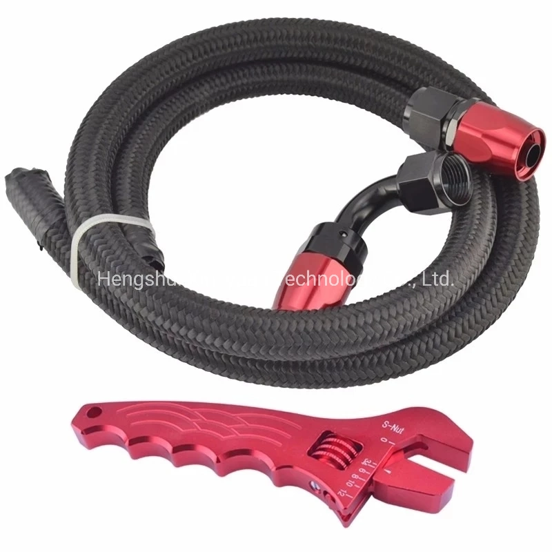 Modified Oil Cooler Assembly Red Blue /Black Aluminum Alloy Joint Oil Hose Products