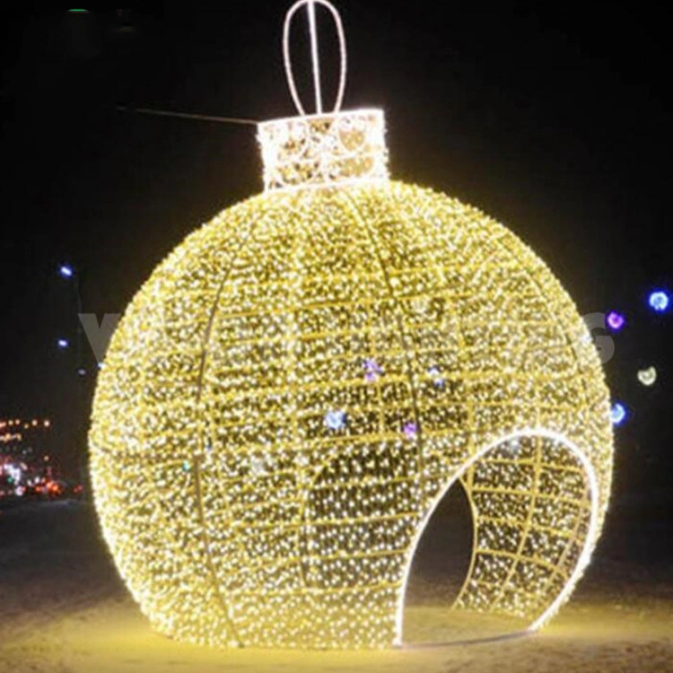 Giant LED Light Christmas Ball Decoration with Tunnel for Outdoor