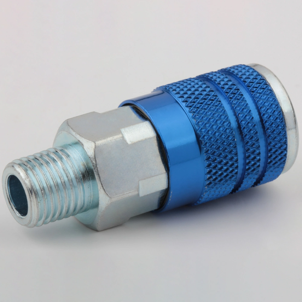 Conector hembra macho de color azul Milton serie USA de Xhnotion Pneumatic Acoplador rápido