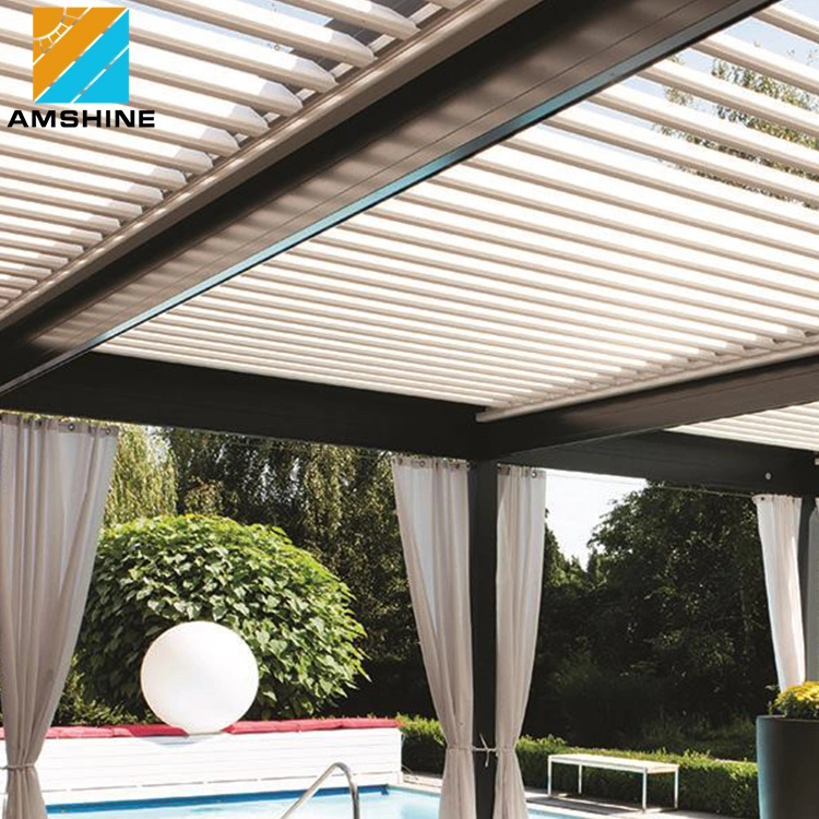 Modern Design Waterproof Gazebo Custom Size Bioclimatic Aluminium Pergola Electric Louver Roof