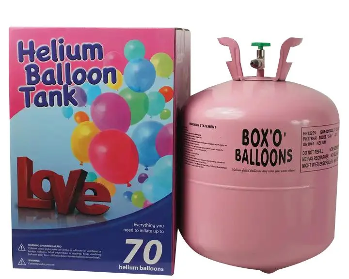 Fournisseur chinois en gros de 13,4 L de gaz d'hélium pour 50 ballons à 99,95%.