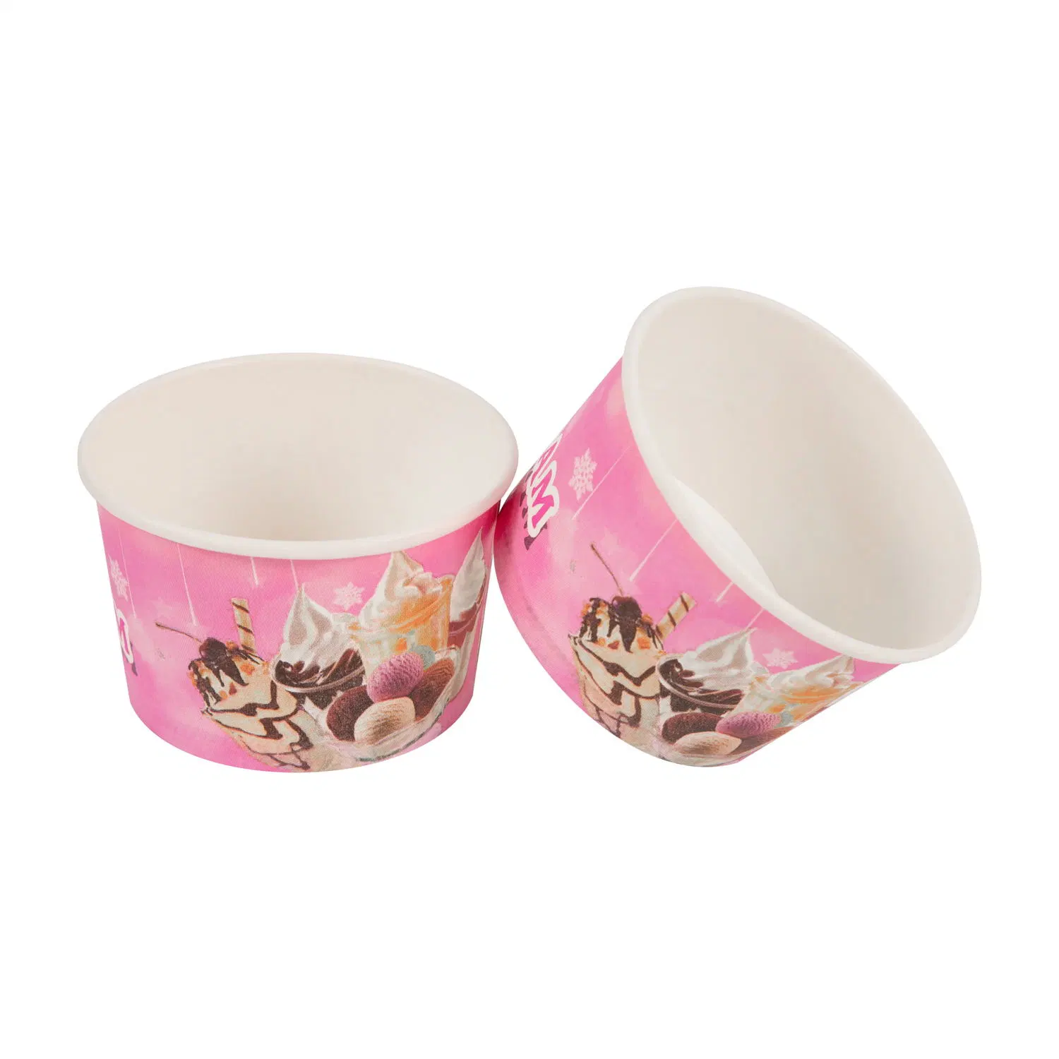 Hot Selling Eco Friendly Disposable Yogurt Ice Cream Paper Cup with Cover