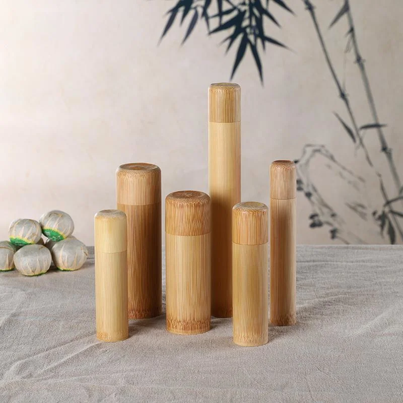 Round Shape Tea Leaves Storage Small Bamboo Box