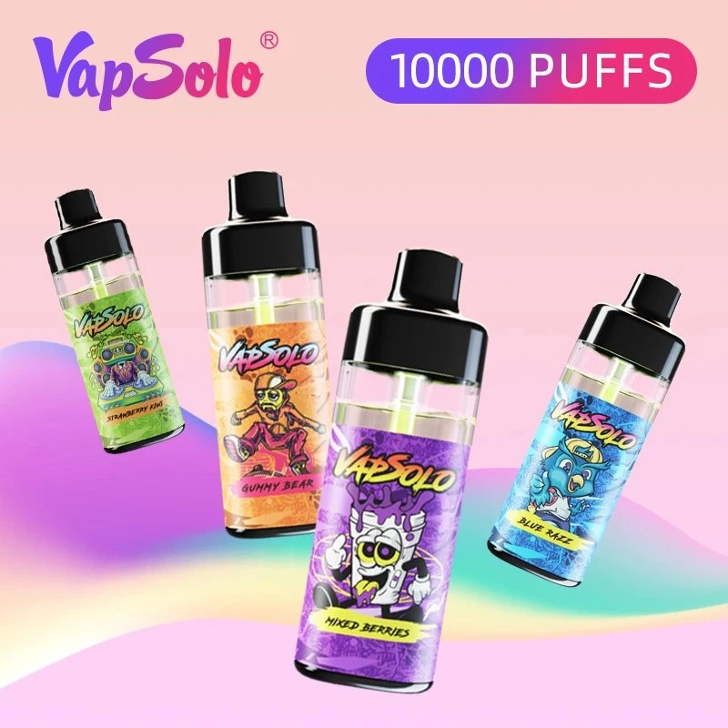 Gesundes Rauchen Vapsolo 10000 Puffs Smooth Taste Wiederaufladbare Nikotin Frei Ecigarettes Zerstäuber Pod Großhandel i Vape Pen E Hookah Ladegerät