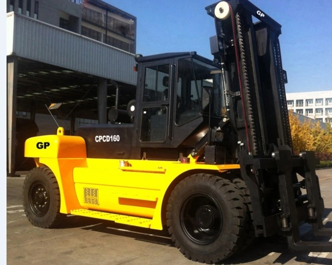 China Forklift GP Marca de alta calidad 16ton altura de elevación 3,5m Con carretilla de cabina de longitud 1500mm 2 etapa de elevación de horquilla dieseal de mástil Camión