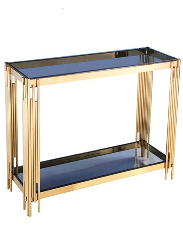 Wholesale/Supplier Smart Design Modern Style Glass Console Table Metal Base Hallway Living Room Furniture