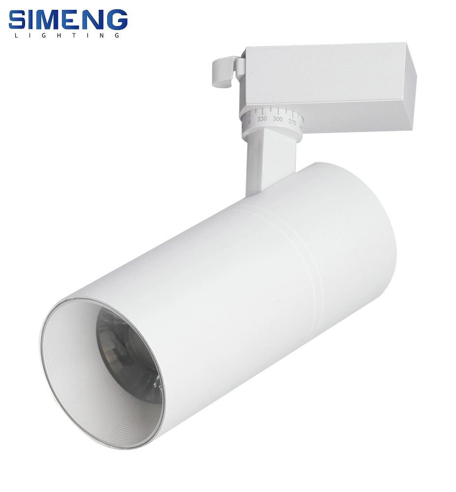 LED Track Light Housing for Clothing Store Adjustable Angle for Museum Showroom