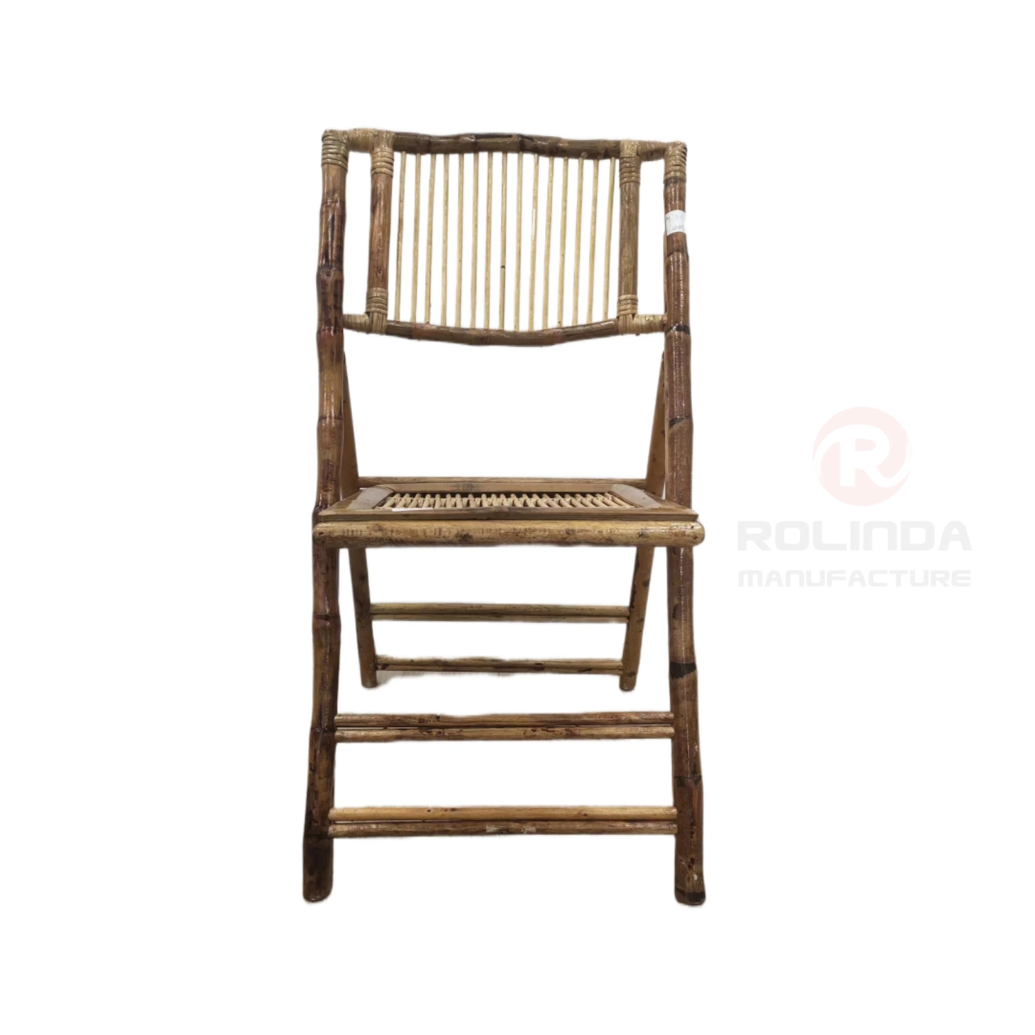 Bamboo Wooden Folding Metal Fix Event Brown Chair for Hotel, Bar