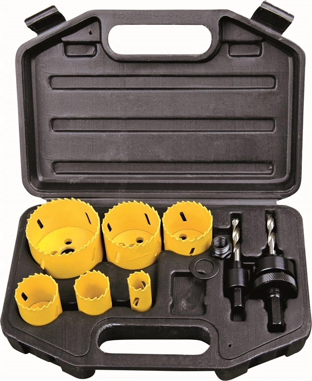 Professional Power Tools Accessories 9PCS HSS Bi-Metal Hole Saw Set