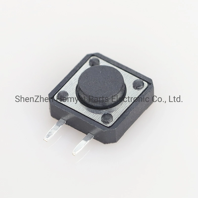 Hot Sales electronic Component China 12*12mm Right Angle 2pin DIP Side Push Button Tact Switch for Medical Equipment