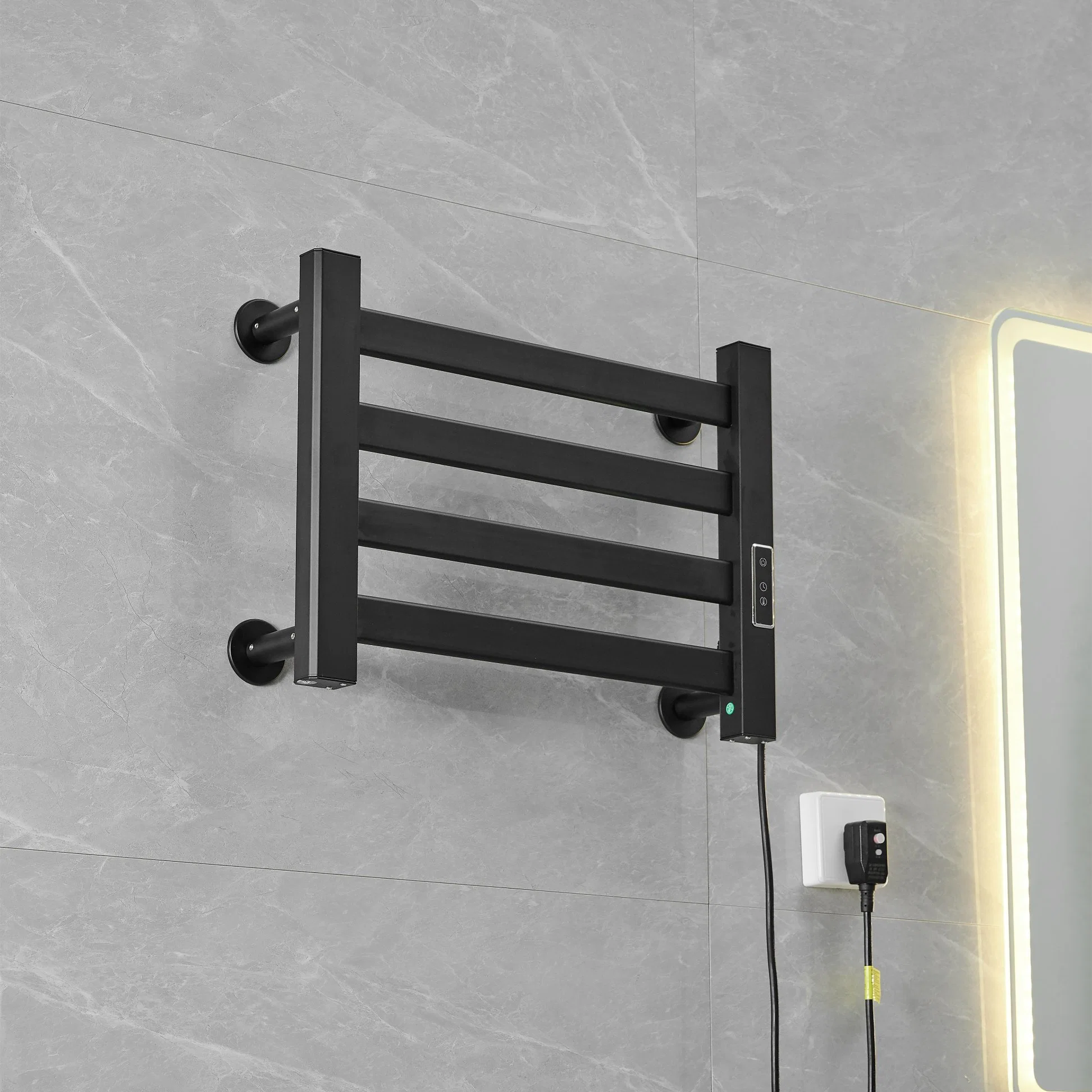 Gunmetal Towel Warmer Rack Wall Mounted Electric Towel Warmer for Bath