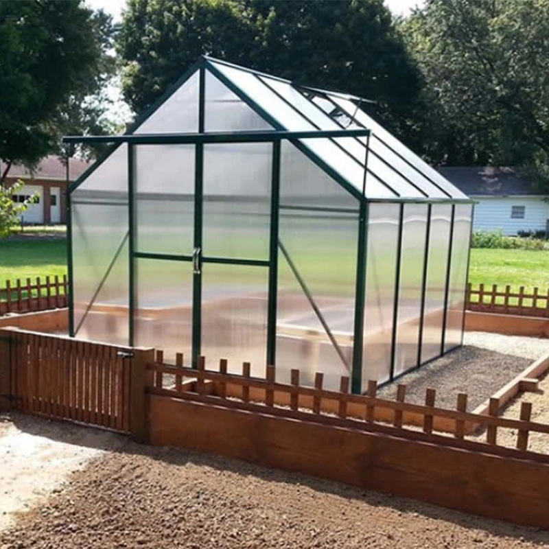 Sistema hidropônico agrícola. Material de construção de estufas em alumínio e policarbonato. Estufas Green House Rdgs0810-6mm.