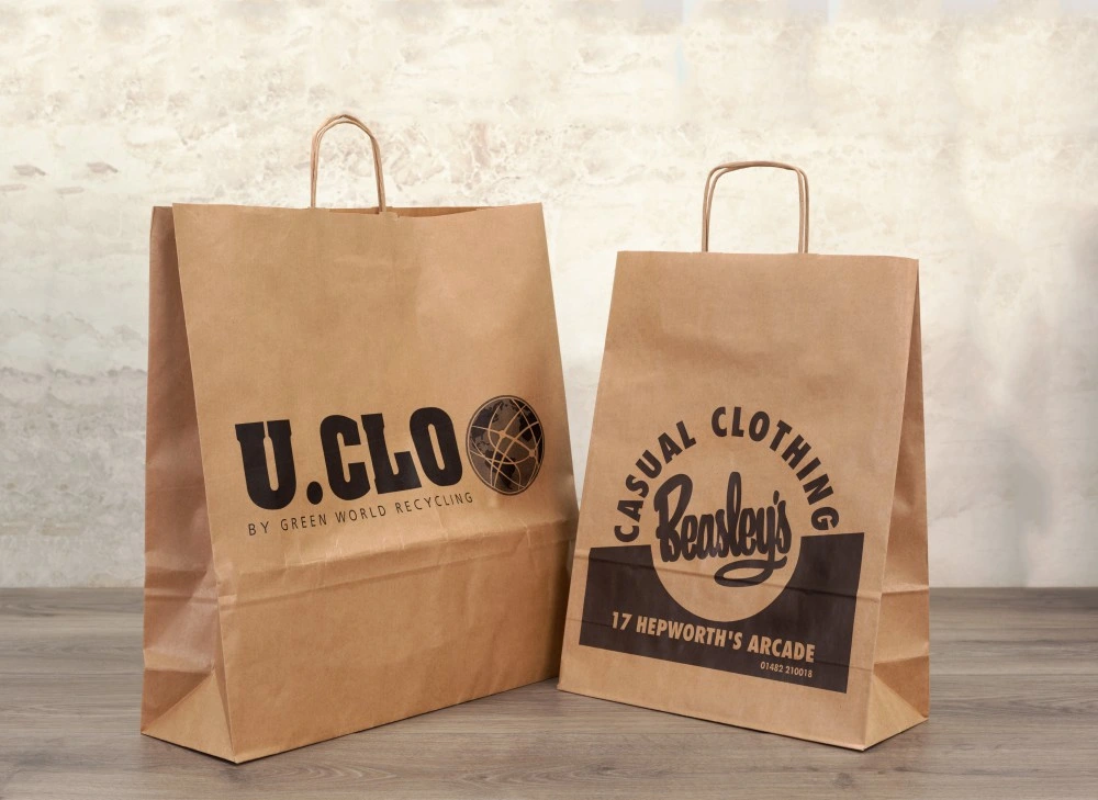 Wholesale/Supplier Custom Luxury Craft Gift Brown White Packaging Bolsa De Papel Printed Shopping Bag Kraft Paper Bags with Your Own Logo