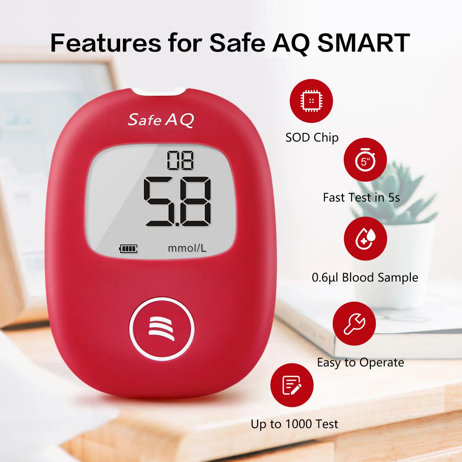 Sinocare Glucose Sensor Meter Blood Glucose Monitor Digital Glucometer Non Invasive Blood Sugar Testing Devices