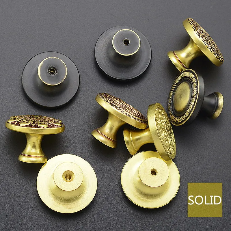 Forged Solid Brass Furniture Knob and Handle Pull 6109