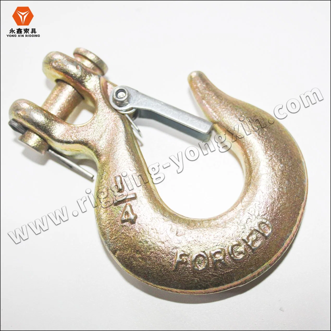 High quality/High cost performance  Rigging of G80 Drop Forged Alloy Steel Self Lock Safety Lifting Clevis Slip Hooks