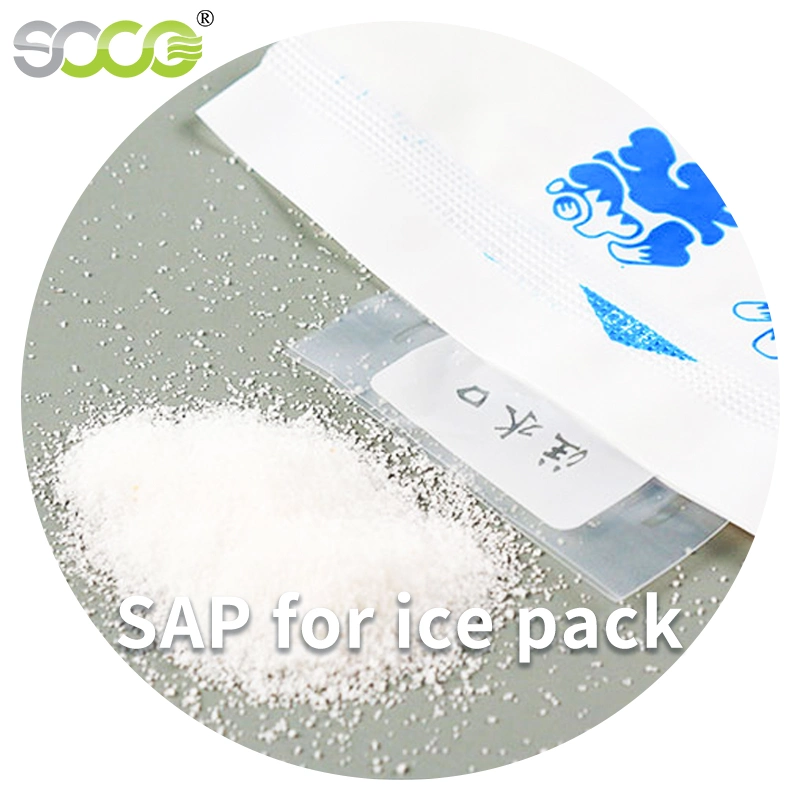 Materia prima producto químico Super absorbente polímero MSDS a granel Acrílico Polvo de resina Poliacrilato de sodio SAP para Bolsa de hielo