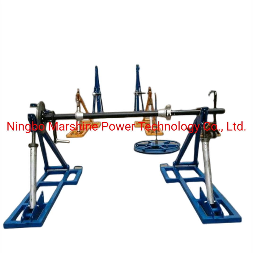 5 Ton Standing Hydraulic Detachable Wire Electrical Cable Reel Drum Roller Lifting Tray Jack Stand