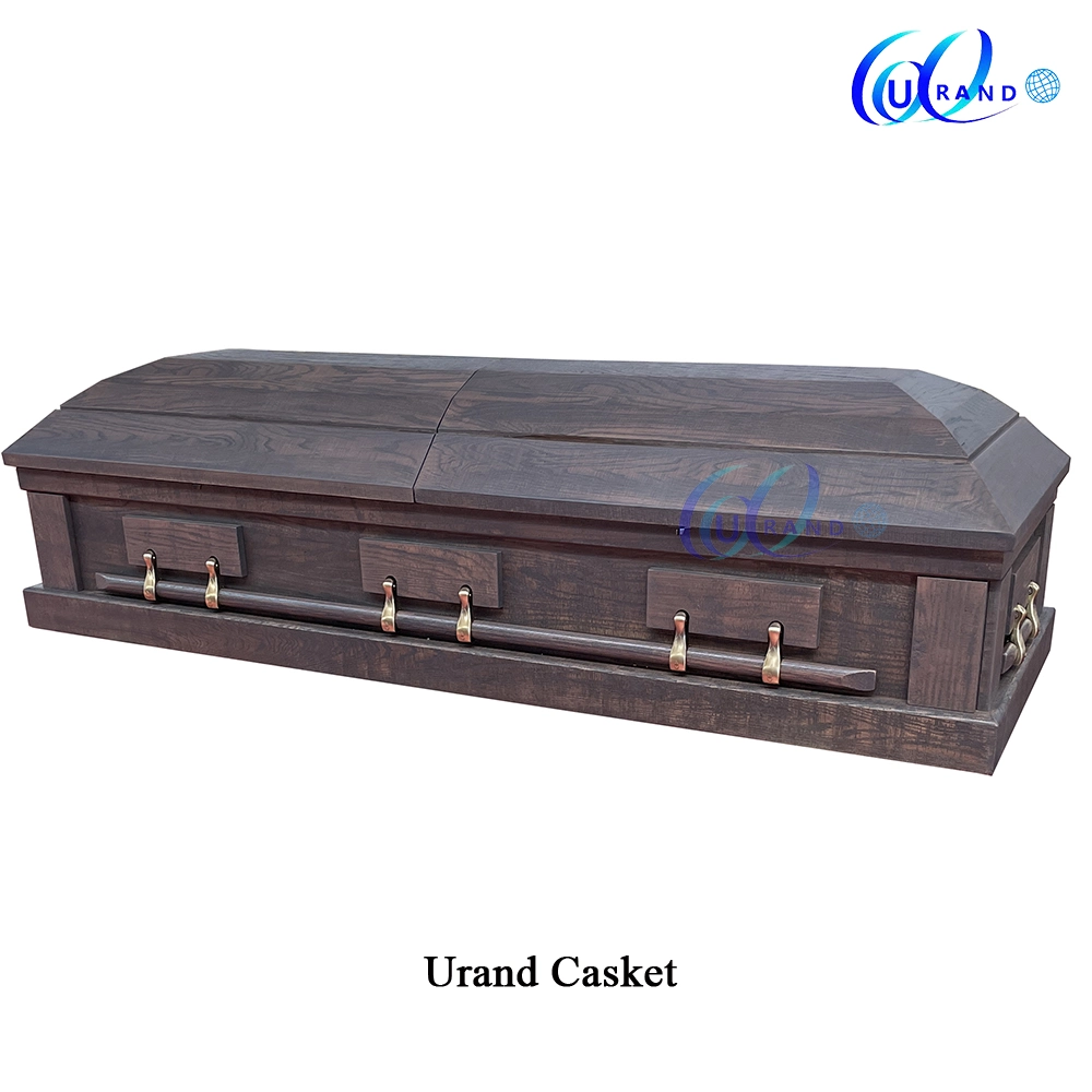 High quality/High cost performance American Style Casket Funeral Supplies Wholesale/Supplier Solid Oak Rustic Finishing Burial Caskets