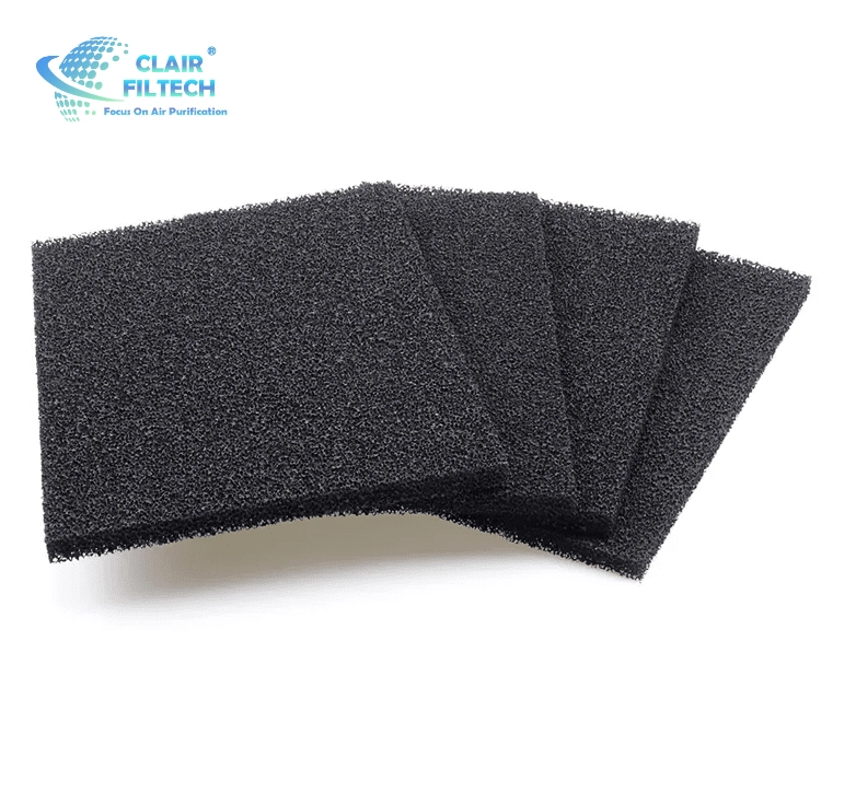 Best Selling High quality/High cost performance Black Supplier Activated Carbon Filter Polyurethane Foam Filter Sponge For Sale