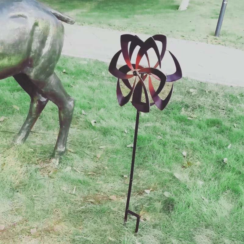 Mediano, Multi-colored Garden Wind Spinner, Metal Pinwheel, exterior Ornament