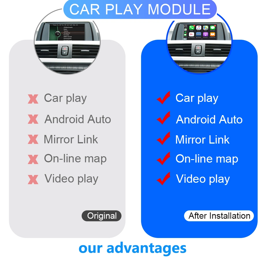 Wireless CarPlay für BMW I8 I12 NBT System 2014-2018 mit Android Auto Mirror Link Airplay Car Play-Funktion