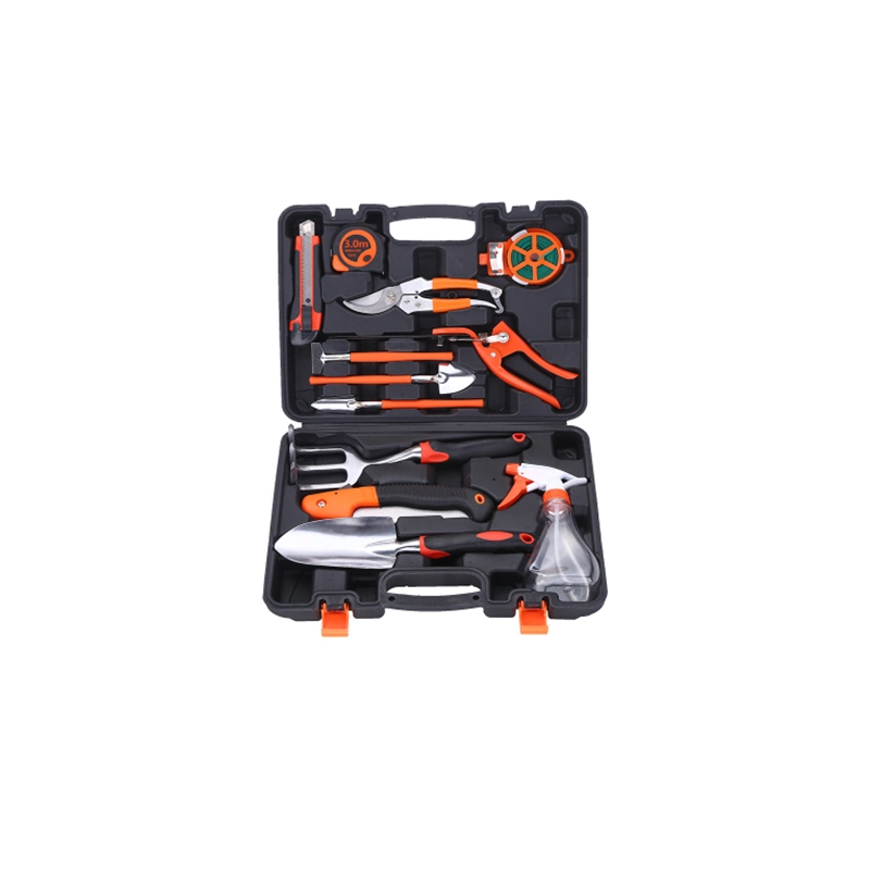 Repair Outdoor Garden Tool Kits Household Tool Set with Plastic Toolbox Storage