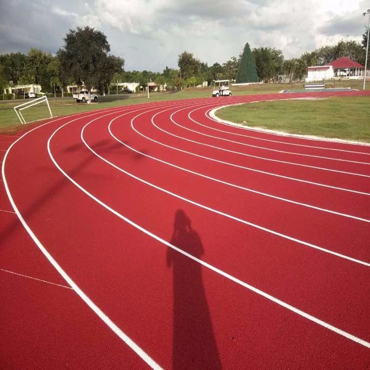 La temporada de lluvia de ciruela de orificio de respiración de pulverización de drenar el sistema de revestimiento de caucho EPDM de fundición Marchine PU SBR Certificado Iaaf corriendo correr corredor profesional de pista de atletismo