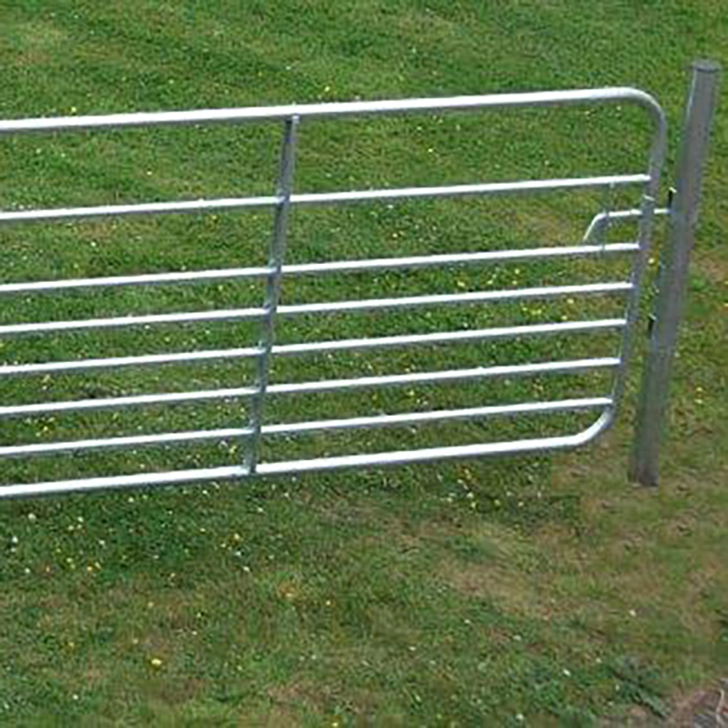 Round Tube Galvanized Steel Farm Fence Gate Livestock Metal Panels Rural Electric Fence for Cattle and Cow