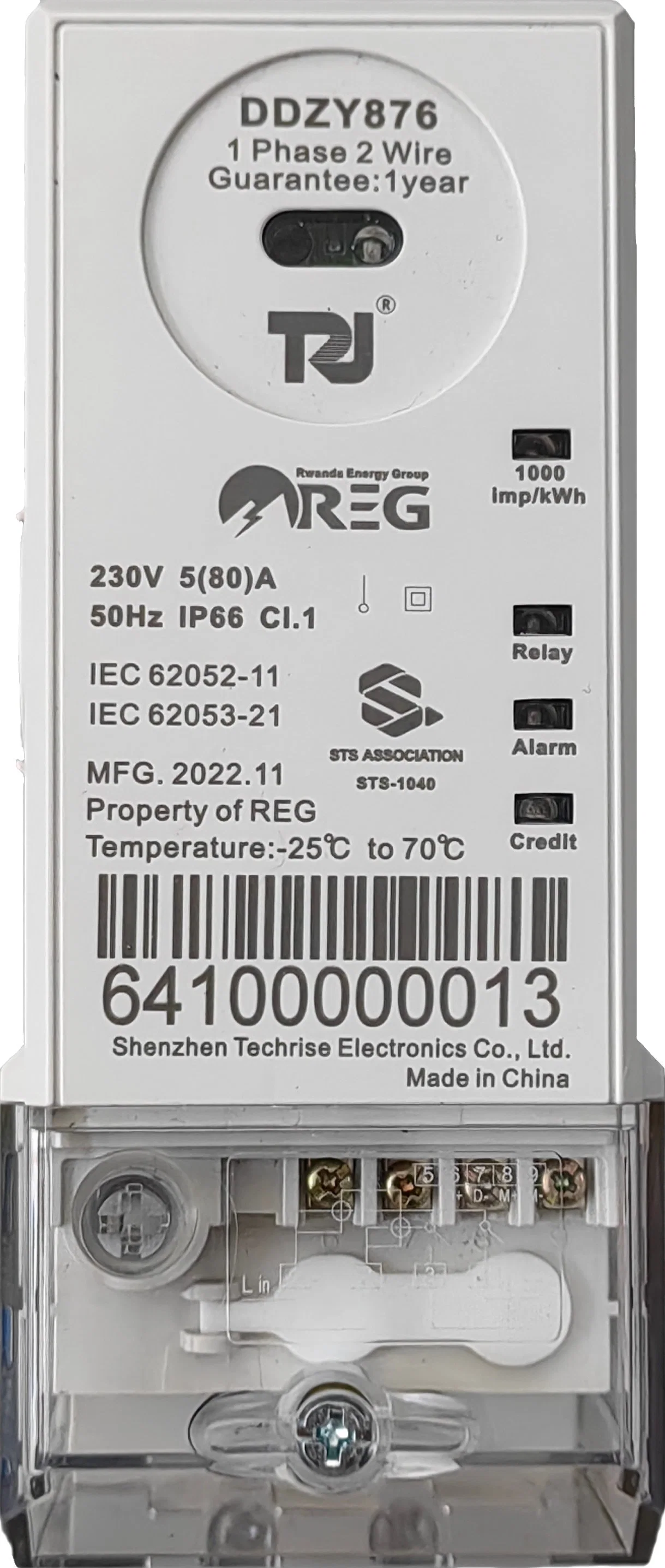 DDZY876 STS Prepago Postpago fase única dos alambres Nuevo carril DIN Medidor de energía inteligente de comunicación de módulo RF electrónico dividido