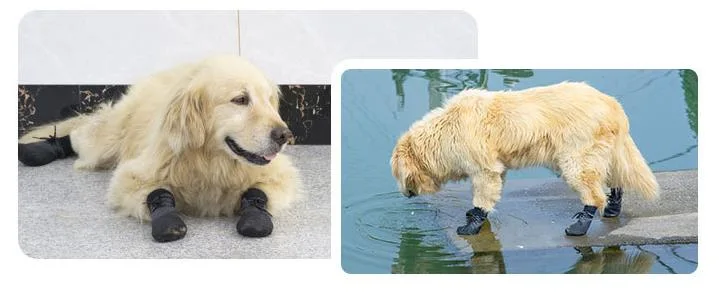 Outdoor Rubber Anti-Slip Waterproof Dog Shoestring Pet Socks Boots Shoe