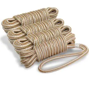 Solid Braid Mfp Anchor Line Polyester Nylon Marine Boat Mooring Safety Rope Double Braided Dock Line