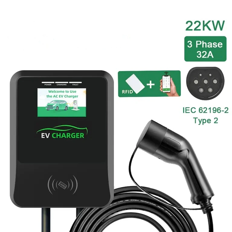 Home Smart Electric Vehicle (EV) Charger up to 32AMP, 380V, Indoor/Outdoor Car Charging Station